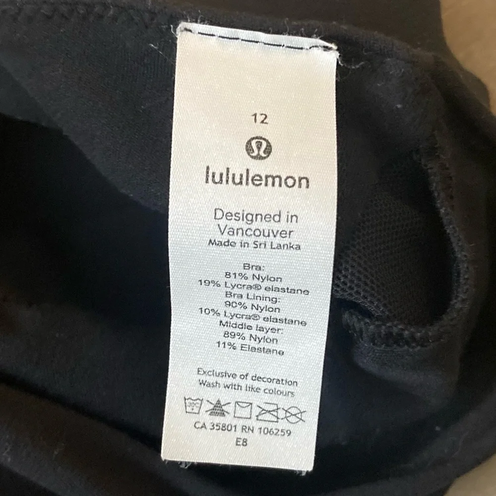 [Lululemon] Sweet Awakenings Bra Black 12
